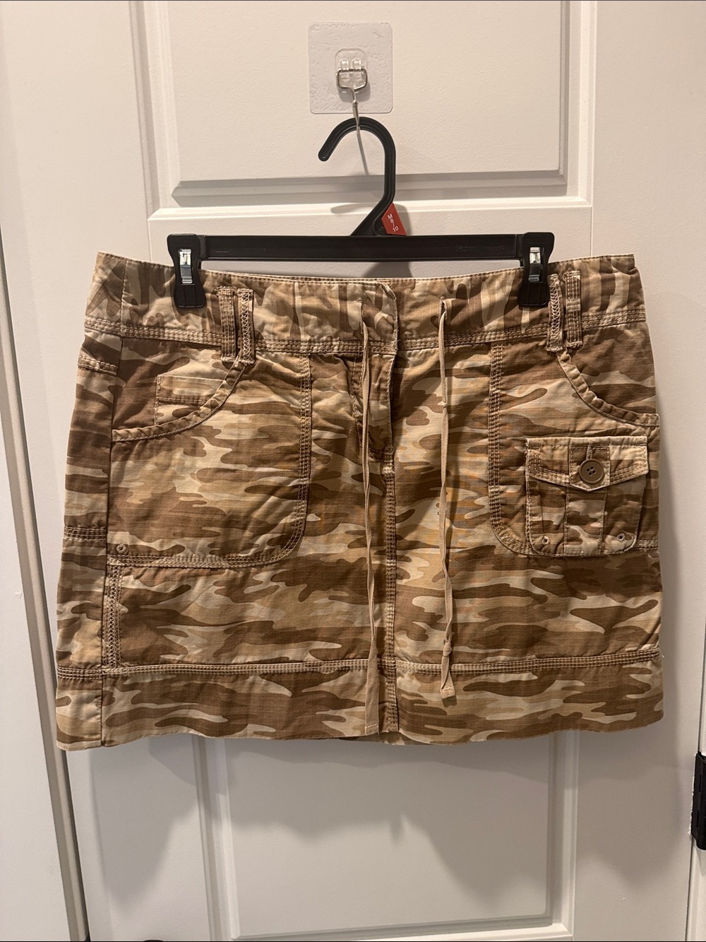 LOFT Tan Camo Mini Skirt